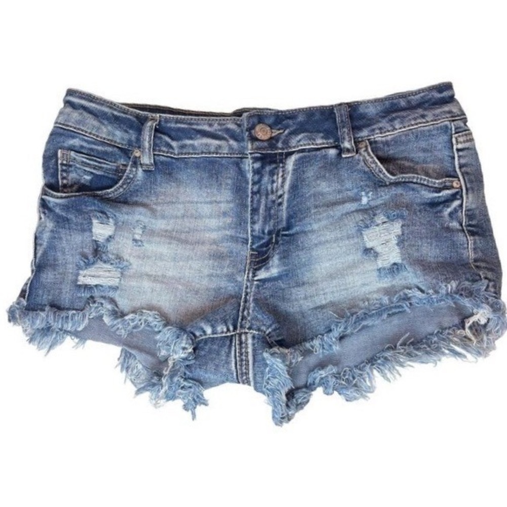 Distressed Denim Cut Off Jean‎ Shorts Daisy Dukes Womens M